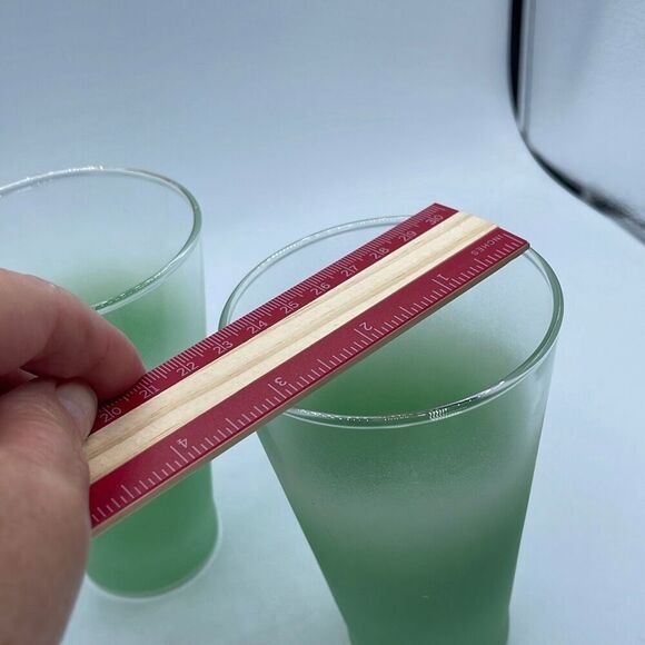 Two Blendo frosted green glasses. - Picture 9 of 9